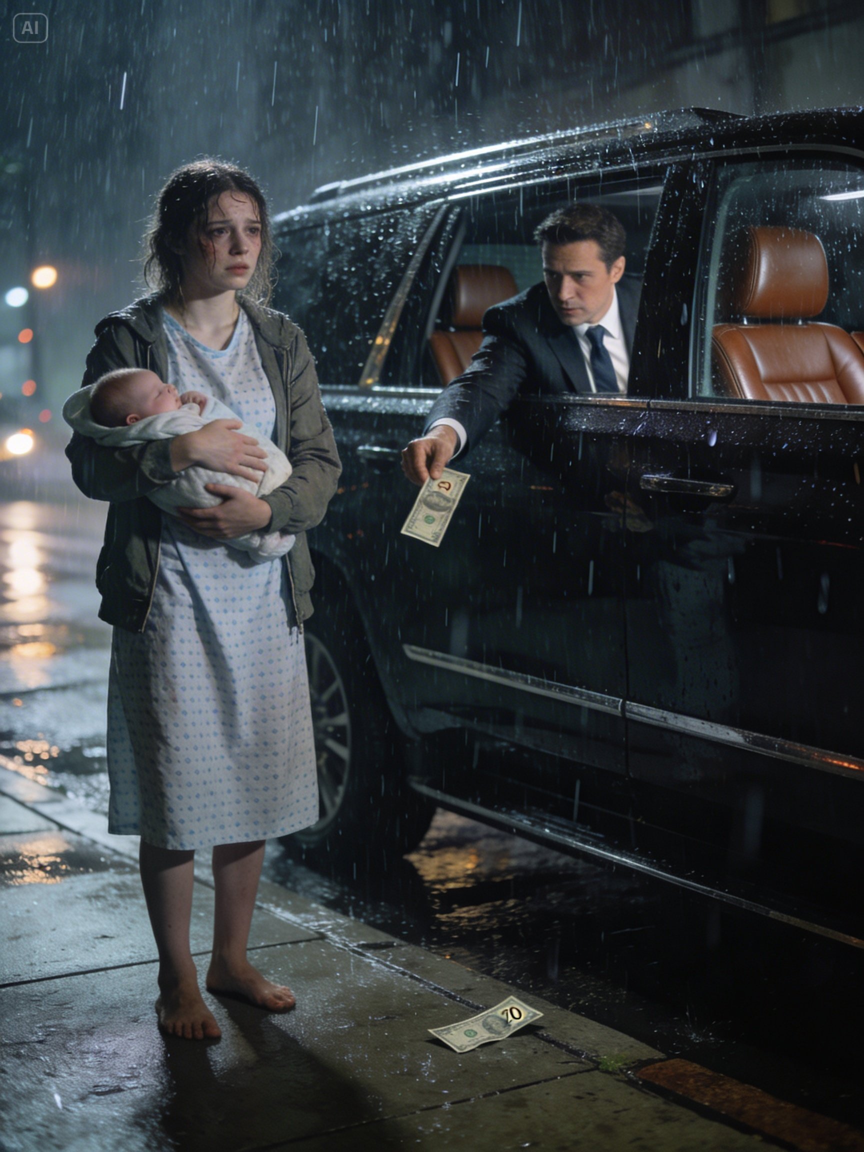 Just Had A Baby. My Husband Threw Me $20 For The Bus Hours Later, He Panicked When He Heard…