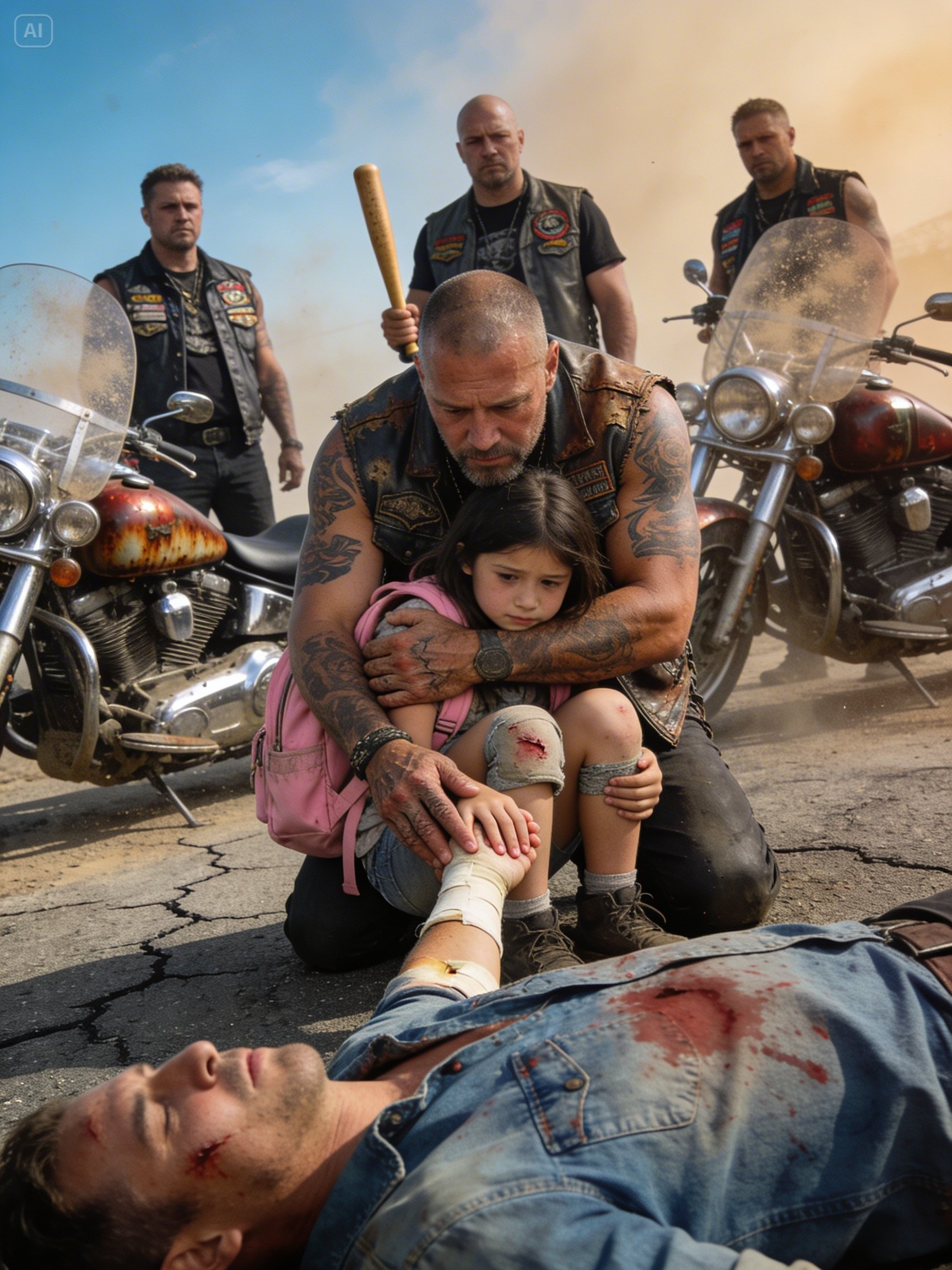 Homeless Kid Took Three Bullets for Bikers Only Child – What Happened next left everyone in tears