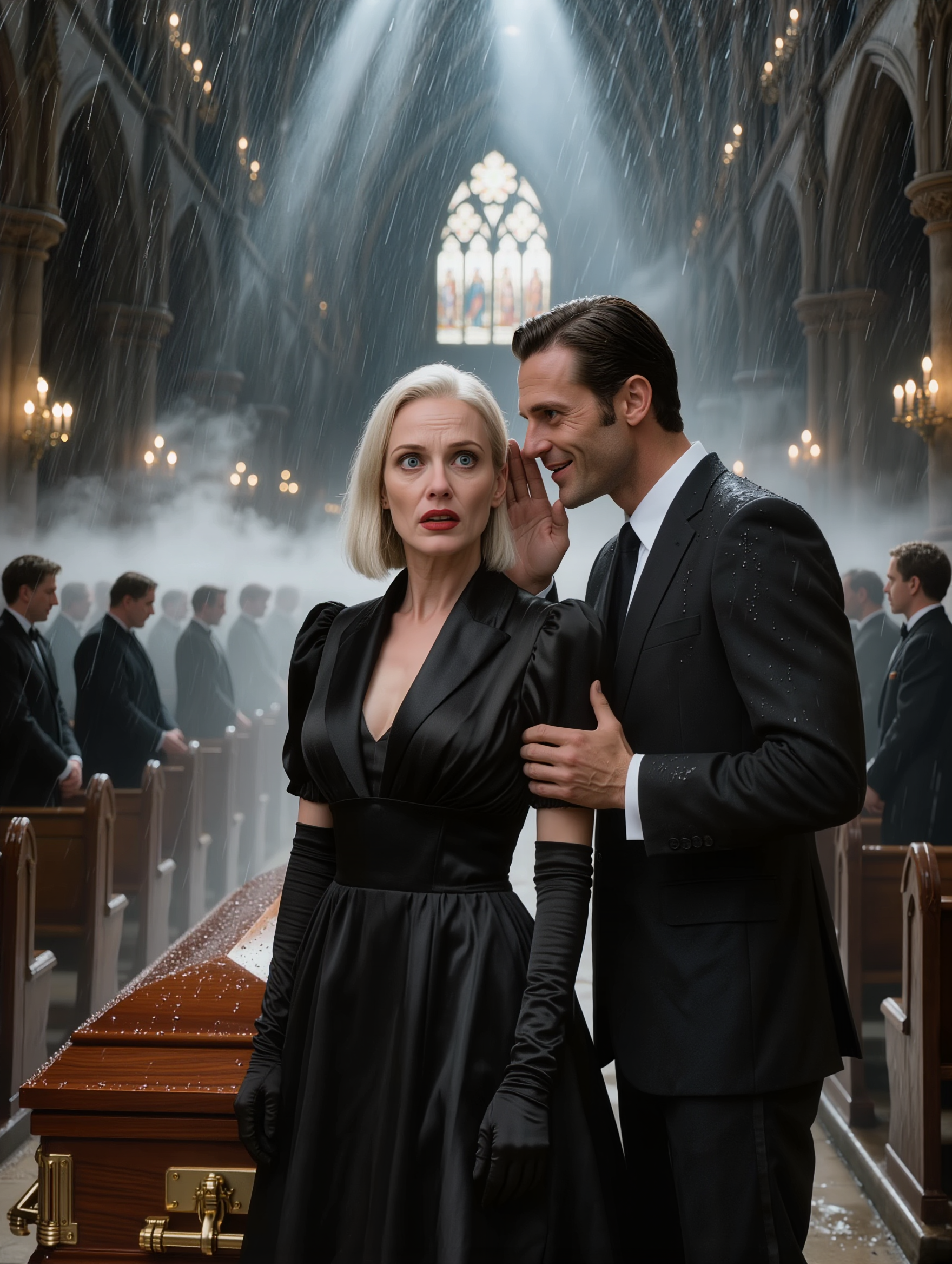 At my dad’s funeral, my husband leaned in and whispered, “You’re not coming back to the condo. I changed the locks. It’s mine now.” The condo was a $30M glass palace my father had quietly bought for us. I said nothing, let him drive me there, watched him curse at his useless key fob… then I pulled out the tiny brass key he’d never seen, turned the lock, and his face when the door opened told me everything.