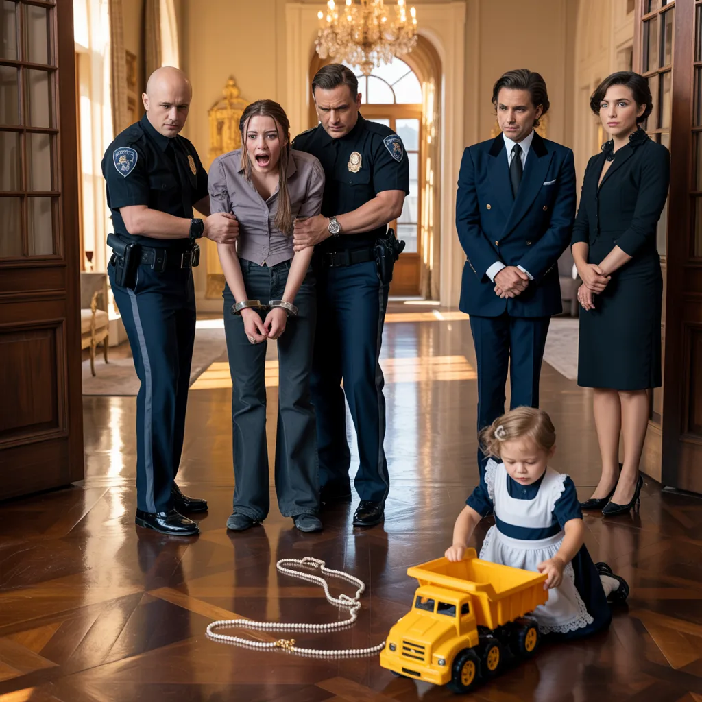 Two police officers stood in our living room as my mother-in-law sobbed, pointing a shaking finger at me. “She stole my diamond necklace! I saw her near the safe!” she wailed.