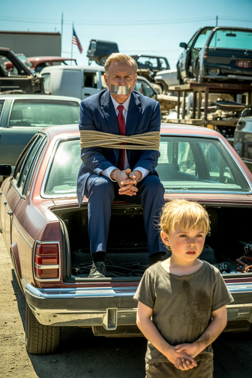 A Poor Little Girl Found a Millionaire Locked in a Car Trunk — The Mark on Her Face Revealed Who She Really Was