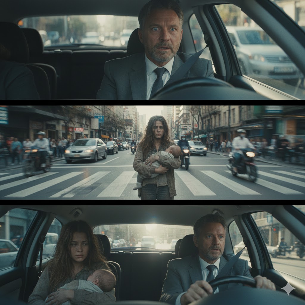 I saw my daughter begging in the street while carrying her baby… She told me her husband had… When I stopped at the red light, I saw my daughter begging, counting coins while holding her baby in her arms.