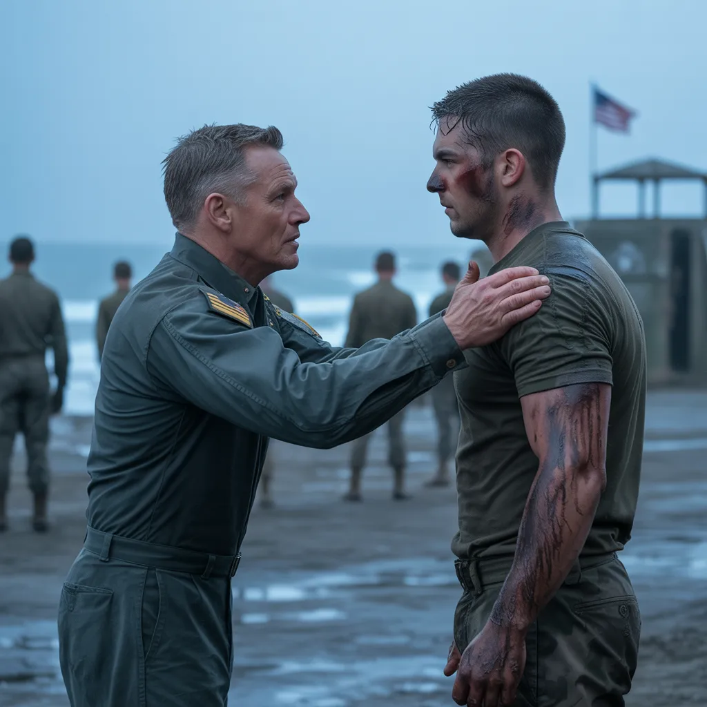 He was a man forged by two decades in Naval Special Warfare, a predator trained to sniff out weakness. I was his target. He’d tried to break me with isolation, cold meals, extra drills, and stares that could freeze blood. Now, in front of the entire platoon, his hand arced through the air—not a fist, but an open palm strike meant to shatter my composure. He wanted me to flinch. To fail. To prove I was just another recruit.