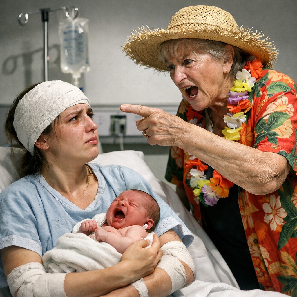 After I was inju:red in a car cra:sh, my mom refused to keep my six-week-old baby, saying, “Your sister never has these kinds of crises.” Then she left for a Caribbean vacation. From my hospital bed, I arranged professional childcare and canceled the $4,500 monthly support I’d been sending her for nine years—$486,000 in total. A few hours later, Grandpa walked in and said…