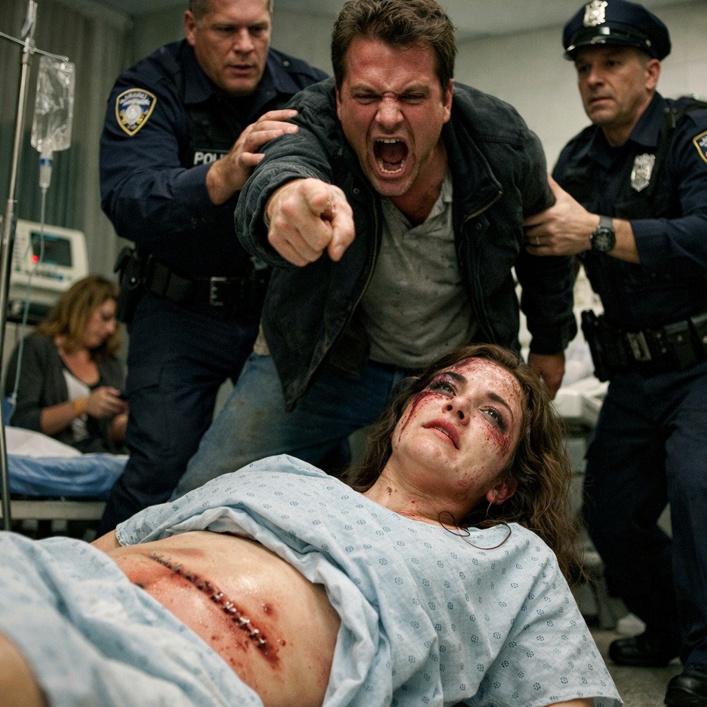 I was barely awake from surgery when my father demanded rent at my bedside—and hit me so hard I hit the hospital floor. My mother didn’t turn around, my brother didn’t look up, and the heart monitor shrieked loud enough to summon police. He told them I “fell,” but I looked straight at the officers and finally said what no one in our family ever dared to say out loud.