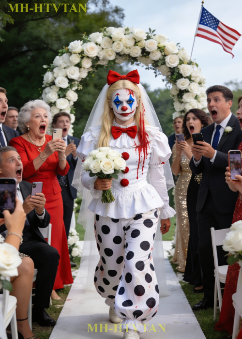The morning of my wedding, I unzipped my garment bag expecting lace and silk… and pulled out a full clown costume—red nose, rainbow wig, giant shoes. My MIL had secretly swapped it, convinced I’d cancel the ceremony and prove I wasn’t “Montgomery material,” just like in “My MIL Replaced My Wedding Dress With a Clown Costume—So I Wore It Down the Aisle and Said ‘Thanks’.” Instead, I had my makeup perfected, slipped into the polka dots, and decided to ruin her performance.