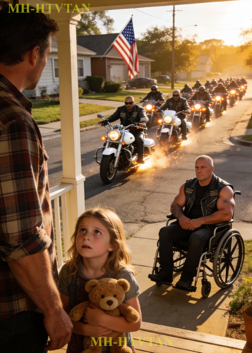 Single Dad Repaired a Biker’s Wheelchair Ramp… Next Day Hells Angels Sent 40 Riders in Thanks