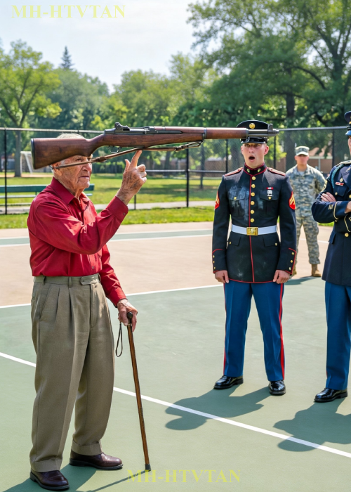 The Honor Guard Kept Dropping the Rifle — The Old Veteran Spun It With One Finger