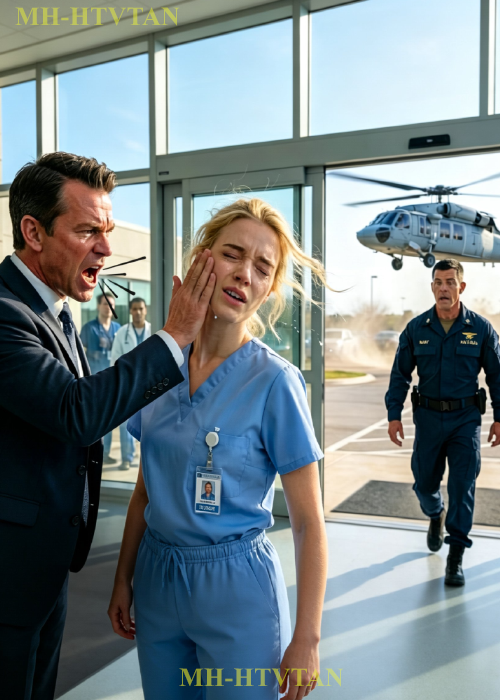 “Get Out, B*tch.” The CEO Slapped the Rookie Nurse — Then a Navy Helicopter Landed Outside