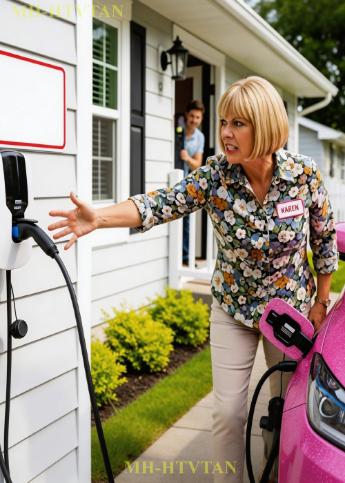 Karen Thought My EV Charger Was ‘Public Property’ — My Trap Proved Her Wrong!