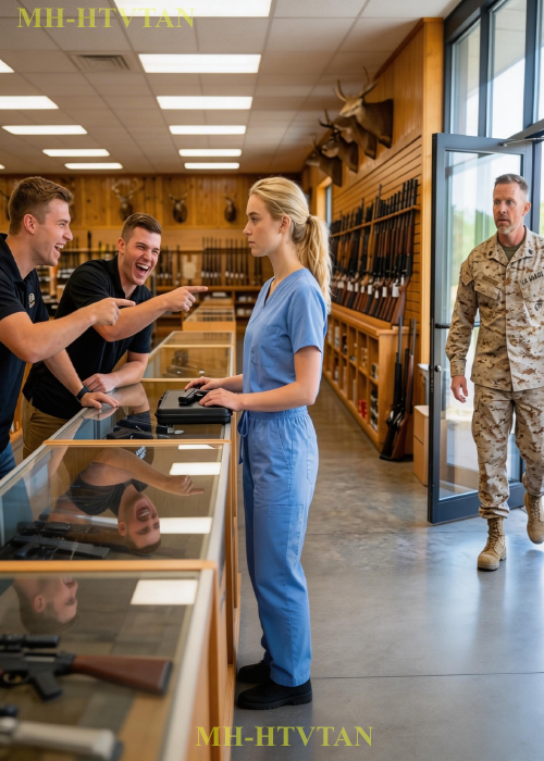 “Not a Toy Store, B*tch.” They Laughed at the Nurse in the Gun Shop — Until the Owner Walked In