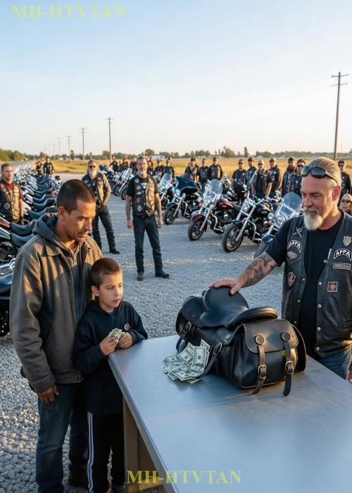 A Homeless Single Dad Returned a Lost Saddlebag… 81 Bikers Filled It With $5,000 and a Ride Home