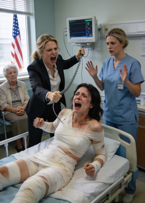 “In my hospital room, my sister yanked out my monitor cord and screamed, ‘Sit up, you’ve always faked being sick like a coward.’ But it was her voice that jolted me awake—sharp, high-pitched, cutting through the hallway like a blade before I could even open my eyes. For a moment, I thought I was dreaming—a dream where I was trapped between reality and memory, my body heavy, as if weighed down by wet sand. My eyes burned, my mouth was dry, and the air smelled of antiseptic and old linen.”