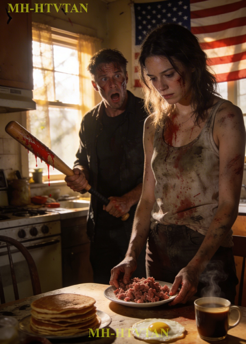 After my husband hit me, I kept preparing breakfast in silence as if nothing had happened — until he walked out and froze at the sight of who was sitting there waiting for him at the table…