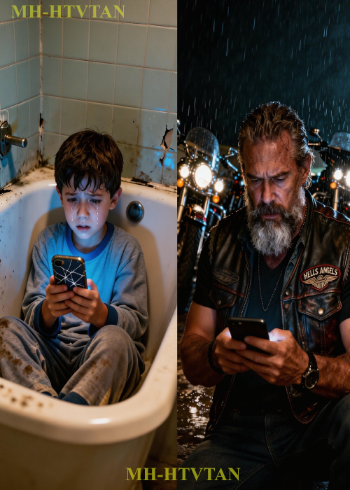 Little Boy Texted, “He Broke Mum’s Arm,” to the Wrong Number — The Biker Replied, “I’m On My Way ”