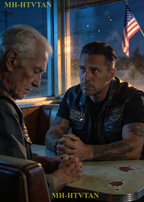 A Hells Angel Noticed the Bruises on the Old Man’s Wrists at the Diner — The Truth Broke His Heart