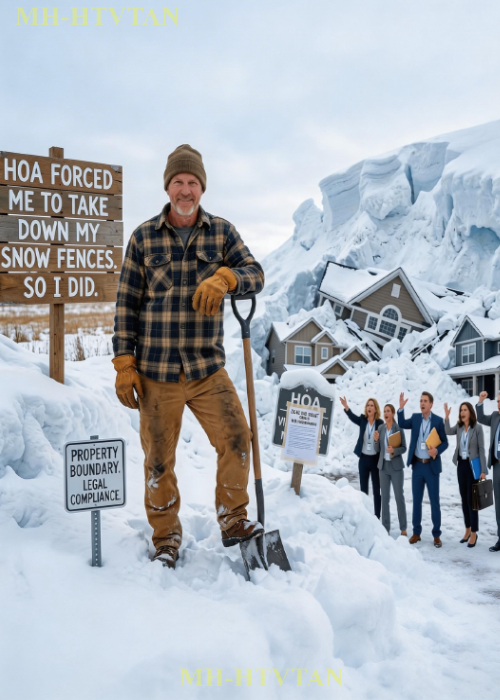 They Made Me Take Down My Snow Fences — The HOA Vanished Under Snow