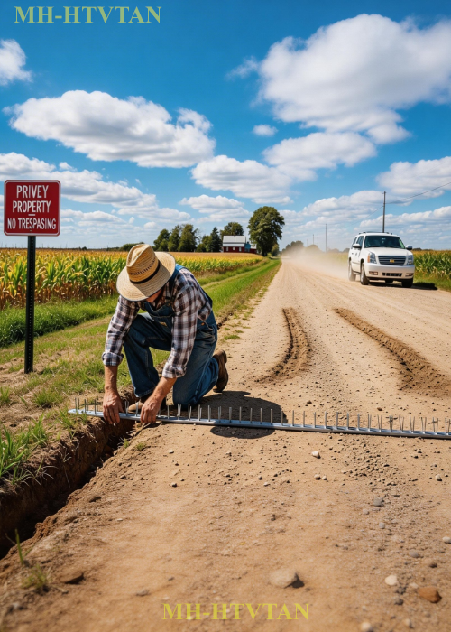 HOA Karen KEPT Driving Through My Farm .. So I Set Up Spike Strips!
