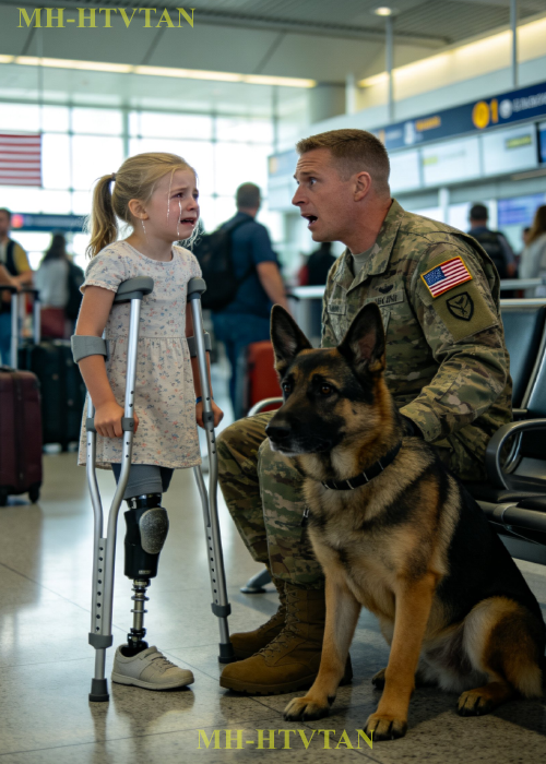 “Is This Seat Taken?” Disabled Girl Sat Near a Navy SEAL — His Dog Instantly Shifted Into Guard Mode