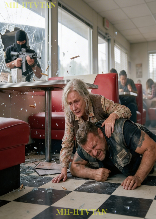 “Dive Down!” Old Widow Shielded A Hell Angel Boss—Unaware He Is Her Son Lost For 40 Years.