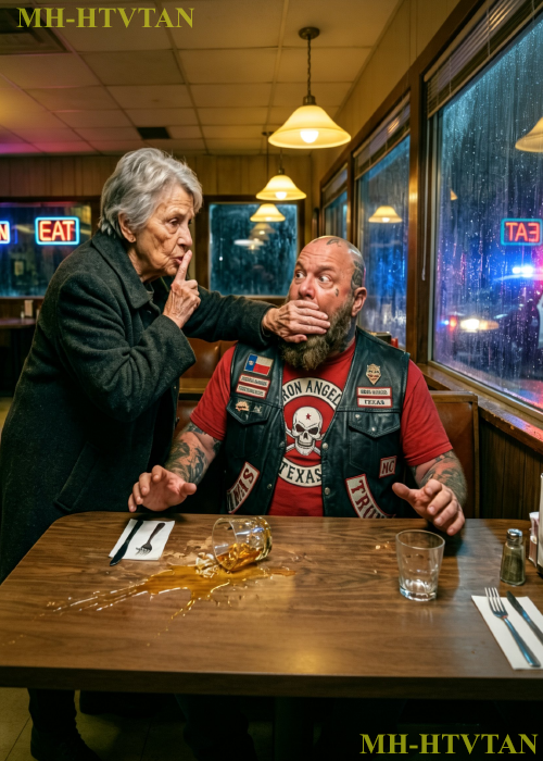 “Don’t Talk”— Old Lady Saved Hells Angels Biker Boss At Restaurant After Spotting Something Shocking
