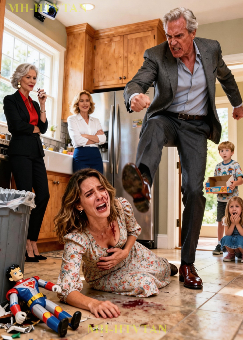 My dad k!cked me in the ribs hard because I bought my son a toy instead of giving money to my sister. He shouted, “You both don’t deserve to breathe the same air as her. Then he k!cked me again while I was on the ground.”