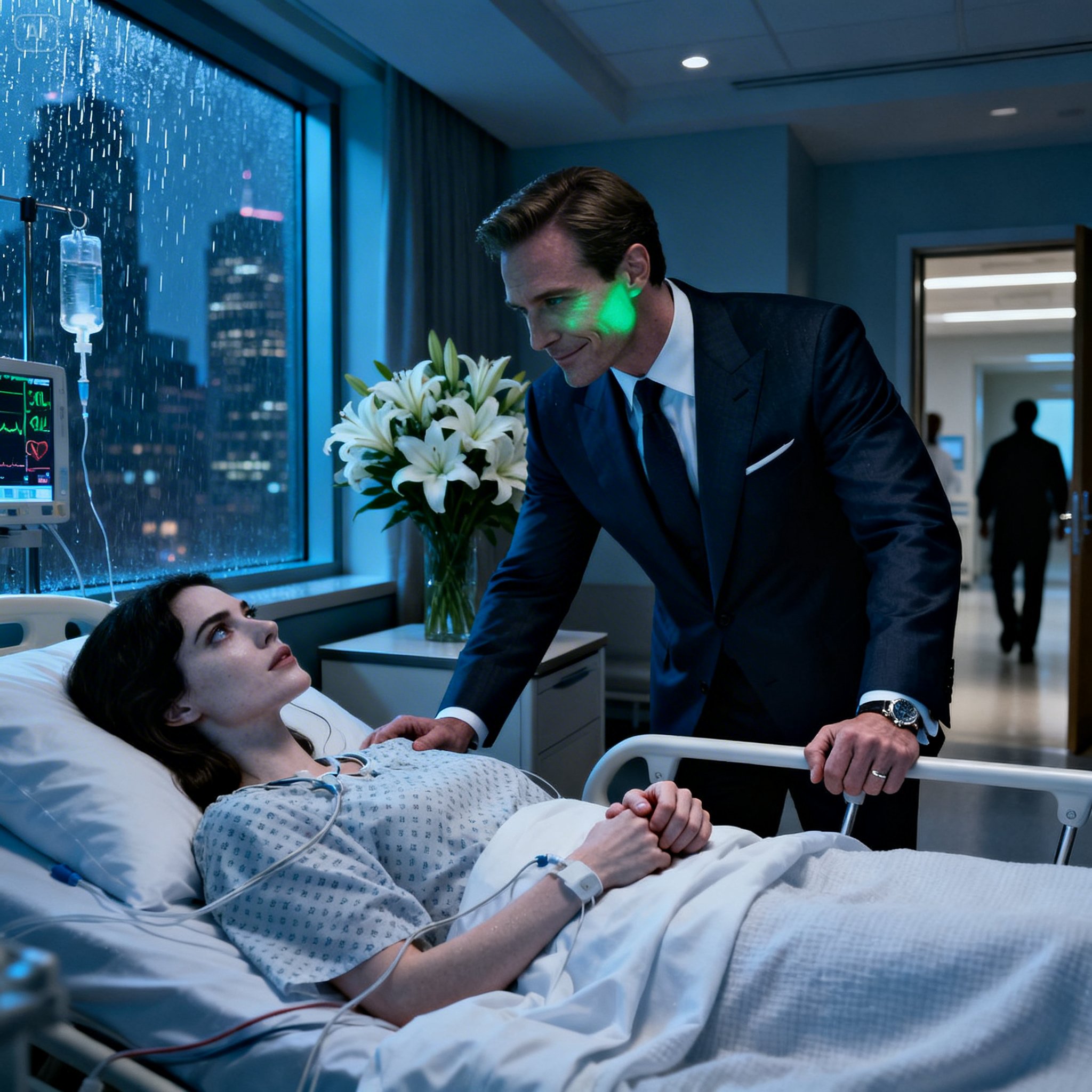 When doctors informed him that his wife likely had only three days left, he bent over her hospital bed and, masking his satisfaction with a cold smile, whispered: