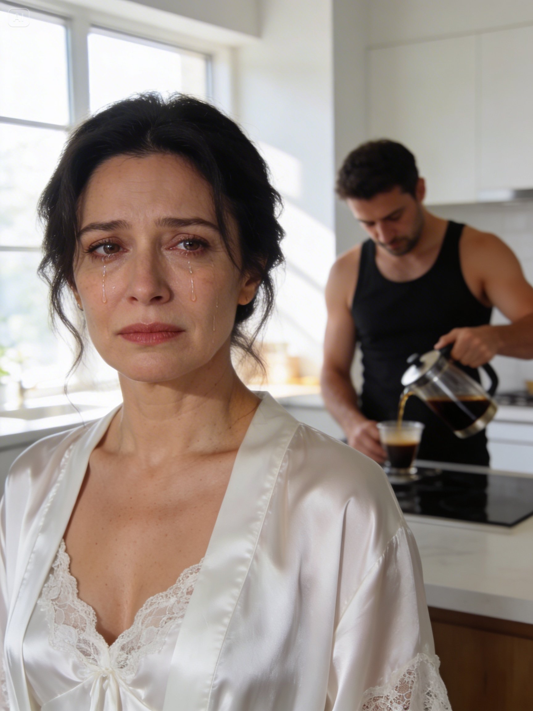 I am nearly sixty, married to a man thirty years younger than me. For six years, he has called me his “little wife” and brought me water every night—until the night I followed him to the kitchen and discovered a plan I was never meant to see.