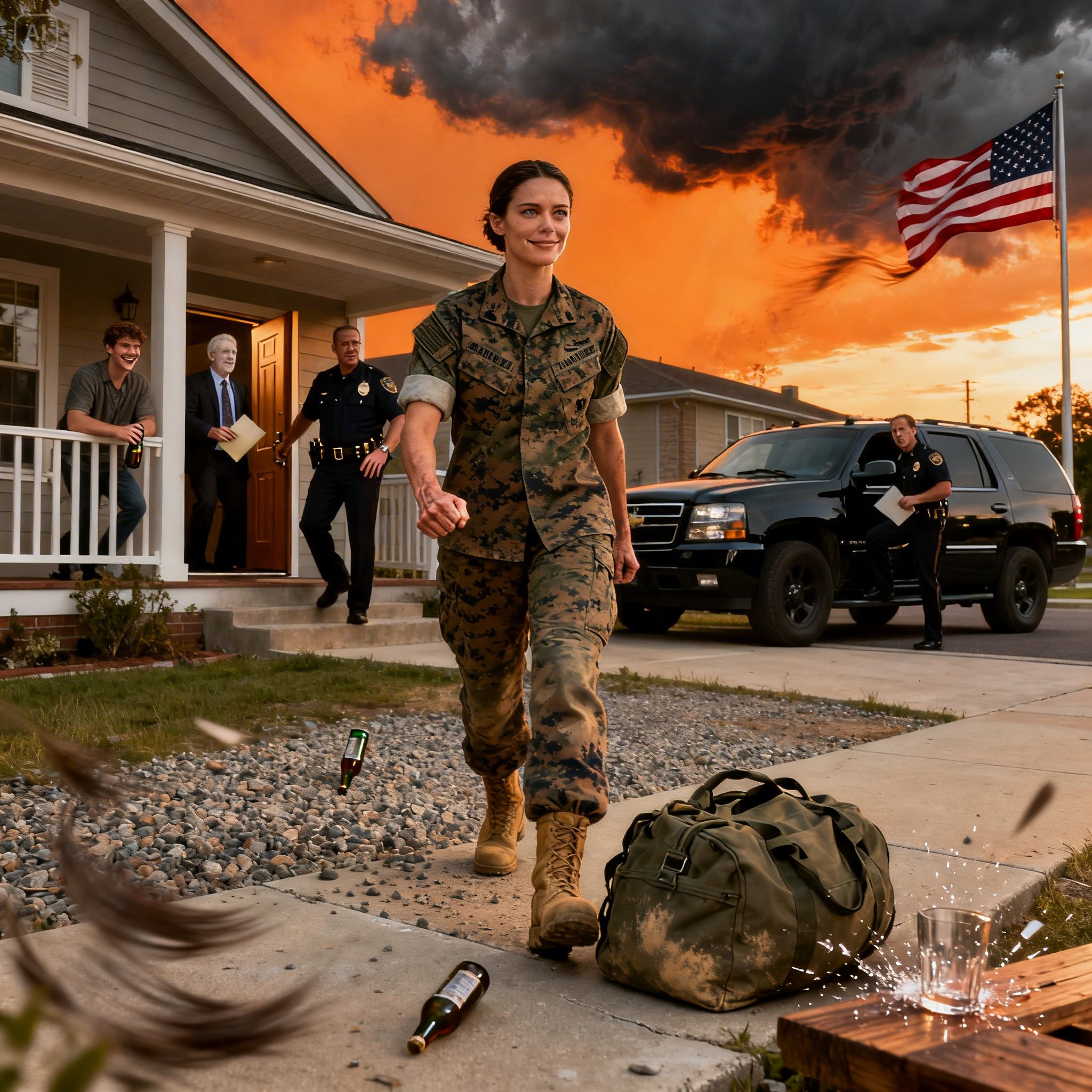 While I Was Stationed In Okinawa, My Dad Sold My House To Pay Off My “Deadbeat” Brother. When I Came Home, They Stood On The Porch Laughing: “You’re Homeless Now.” I Just Smiled. “What’s So Funny?” They Snapped. I Said, “THE HOUSE YOU SOLD WAS ACTUALLY