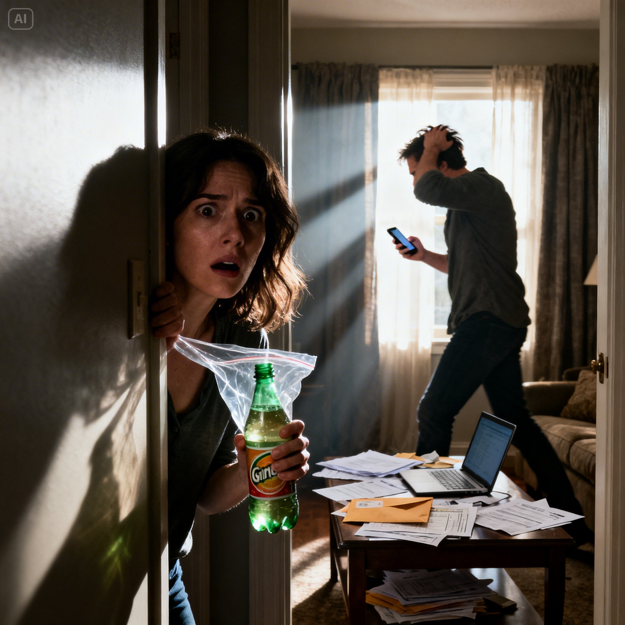 I slipped back home on my lunch break to check on my sick husband. I tried not to make a sound, but his voice carried down the hall—low, urgent, nothing like the weak tone he’d been putting on for me. Then I heard the words that didn’t belong in our life, and my stomach dropped. My knees actually buckled as the truth clicked into place, sharp and brutal, right there in my own house.