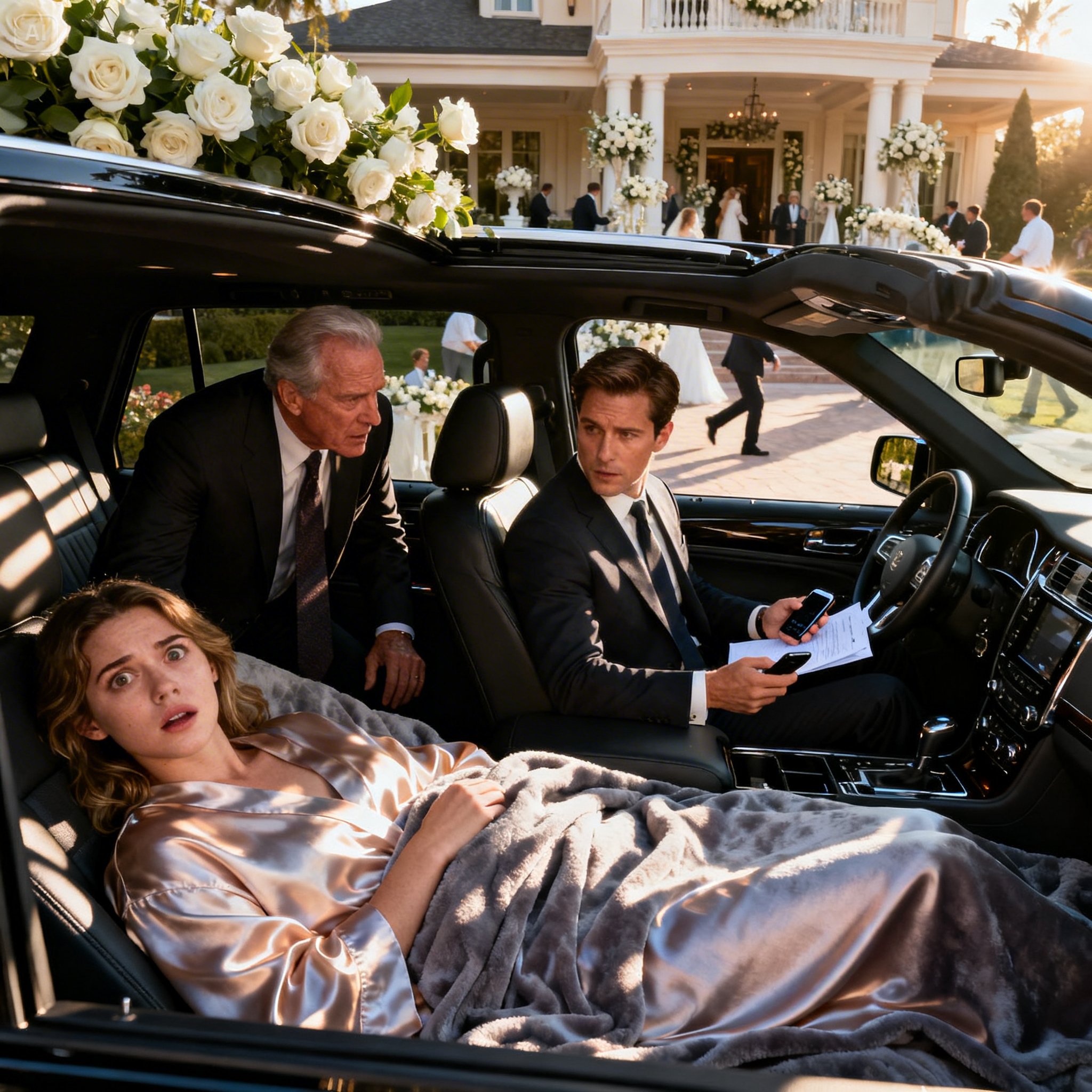 The morning before my sister wedding, our driver suddenly quietly said, “Lie down on the back seat and cover yourself with a blanket. You need to hear this.” I refused, but he insisted, “Trust me.” Half an hour later, I heard takeo…