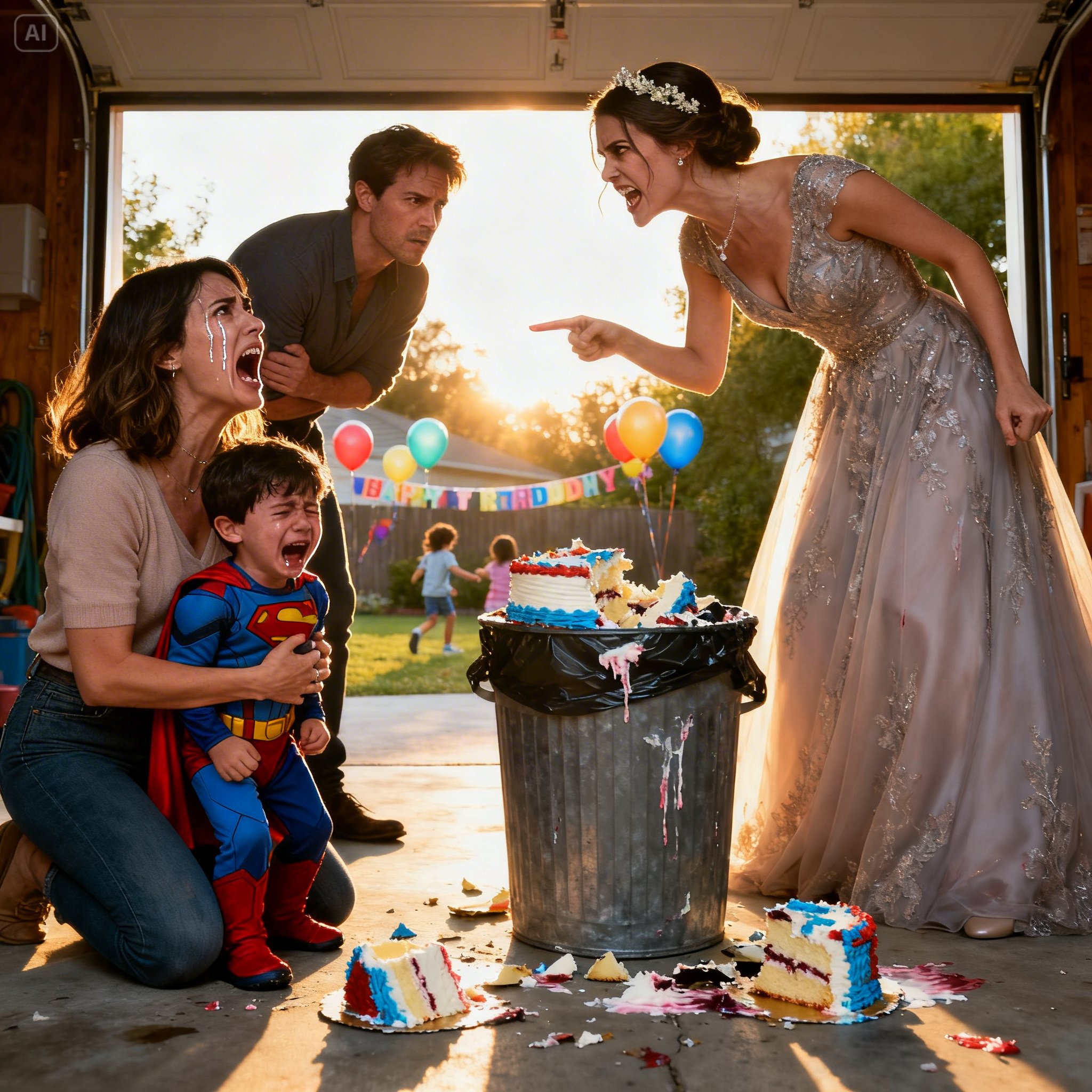 At my son’s birthday, I found his cake in the trash. My sister sneered, “He didn’t deserve it anyway.” I took my kid and left. The next morning, Mom called crying: “Please talk to the venue before they cancel your sister’s wedding.”