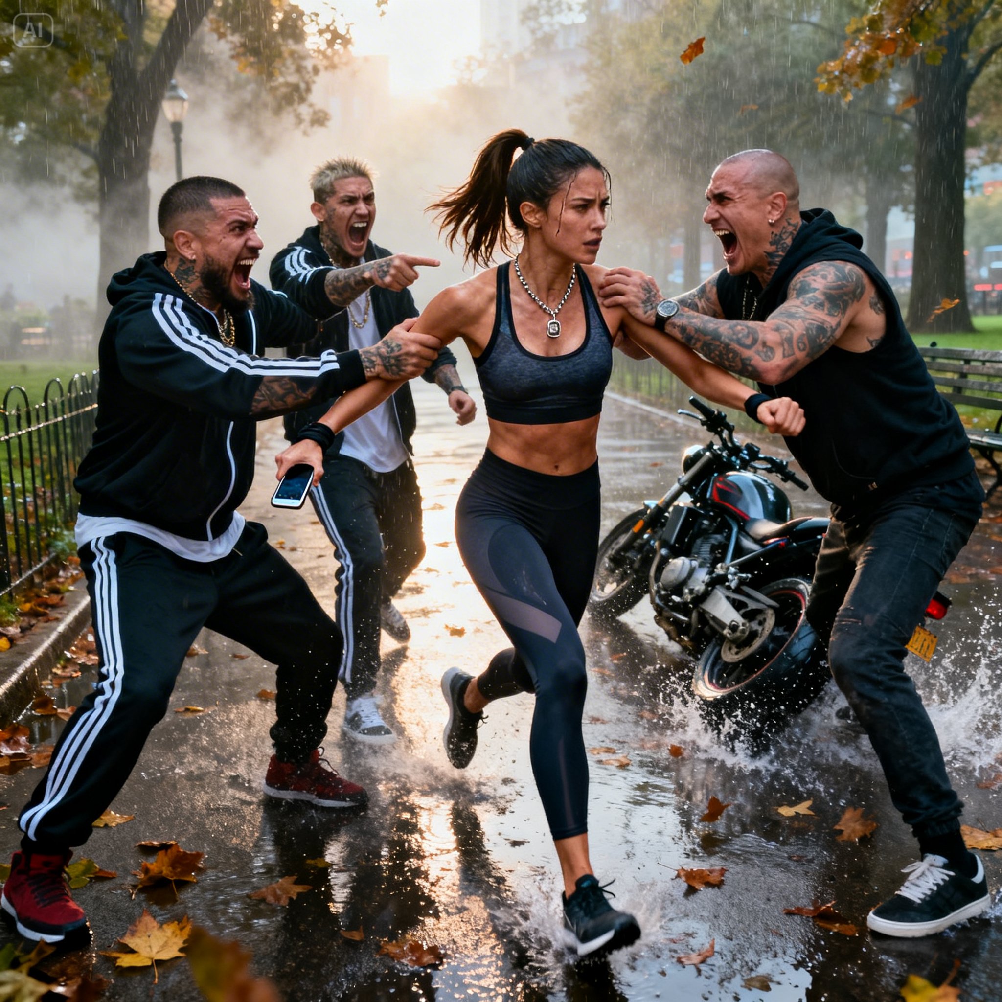 Three hooligans a:ttacked a defenseless girl, tried to rob her, and were convinced they were simply a frightened and helpless victim. But they couldn’t even imagine what would happen a minute later 😱😨