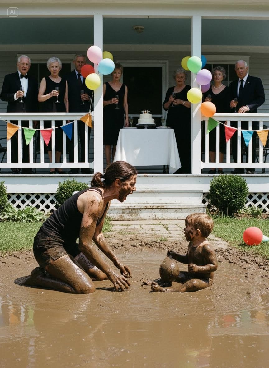 At my niece’s birthday party, my innocent six-year-old daughter accidentally tripped over her, causing her to fall into the mud. Then my sister warned me: “You have 5 minutes to apologize to my daughter, or else.” After that, her spoiled 14-year-old daughter grabbed my little girl’s head and shoved her into the mud in front of everyone, holding her there. Everyone was simply drinking coffee and watching, while my sister began to step on her back with her heel and screamed: “I warned you, and this is what she deserves for ruining my daughter’s birthday.”