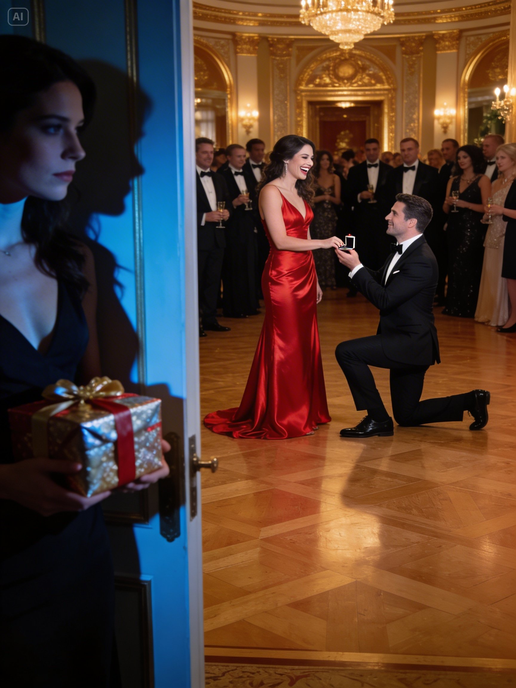 I SHOWED UP TO MY HUSBAND’S LAVISH COMPANY PARTY I PAID FOR, ONLY TO SEE HIM PROPOSING…