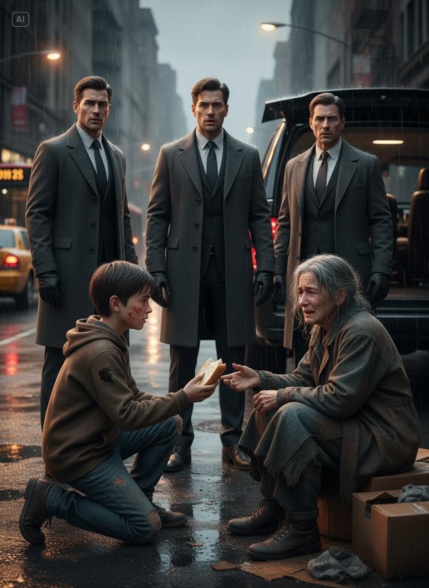 MA – I left my mansion behind with only my pride… then a cruel fall erased my memory and the life I once knew. In torn clothes, I wandered the streets begging while people insulted me: “Get away, old woman.” I thought everything was finished—until a beggar boy offered me his only piece of bread and whispered kindly, “Don’t cry, Grandma. I’m here for you.” I never knew that moment would reshape our futures.