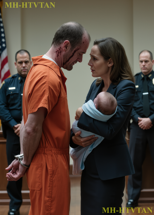He was sentenced to life imprisonment for a crime he didn’t commit. Before being taken to prison, he asked to hold his newborn son for just one minute. But what he did while holding the baby stunned the entire courtroom and a billionaire