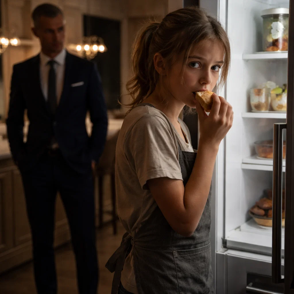 Billionaire Finds His Maid’s Daughter Hiding to Eat Leftovers