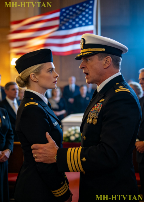 A SEAL Admiral Grabbed Me at Dad’s Memorial: “Military Only”—His Phone Rang: “Sir, Release Her.Now.”