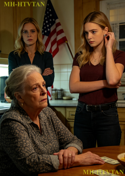 My daughter saw me sitting in the dark and softly asked, ‘Mom, why is there nothing to eat in the kitchen? You get $10,000 a month.’ My daughter-in-law stepped out and said matter-of-factly, ‘I control every dollar she gets.’ My daughter slowly took off her earrings, looked straight at her, and said, ‘Then from today on, that control ends.’