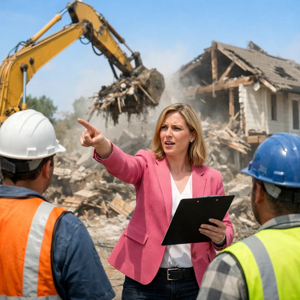 HOA Demolished My House Over “Unpaid Dues” — Then Froze When I Showed My Badge