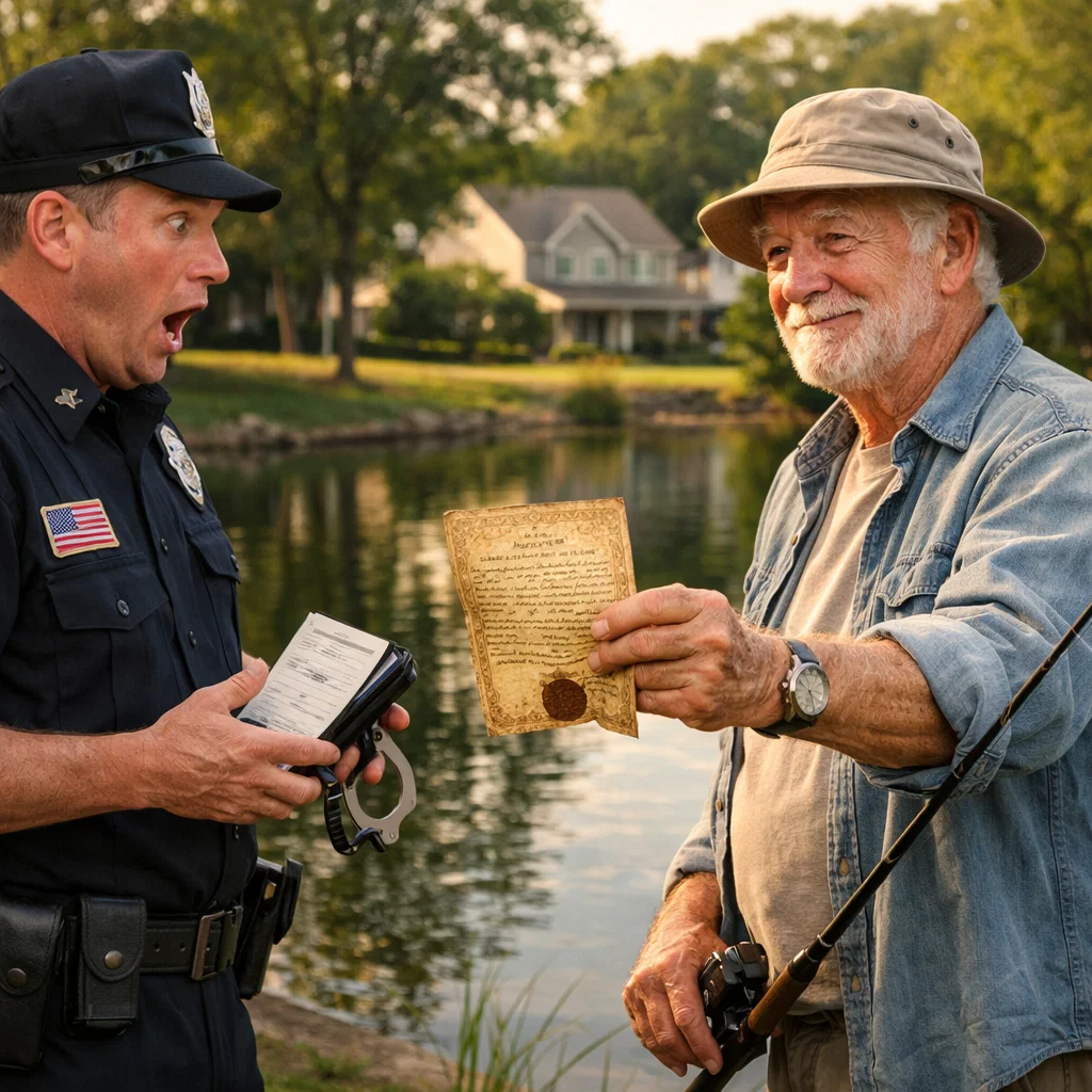 HOA Tried to Arrest Grandpa for Fishing — They Didn’t Expect the Deed He Pulled Out