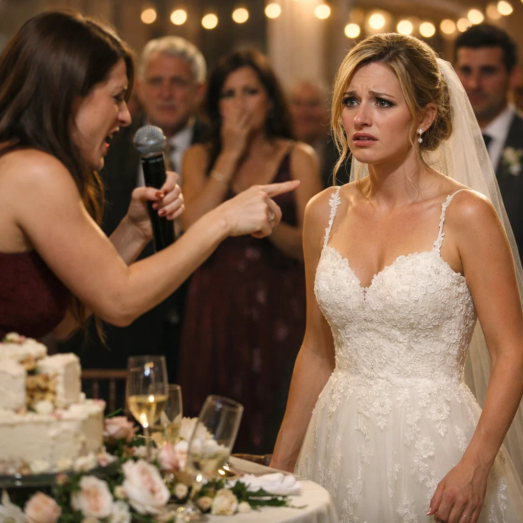 My Sister Grabbed the Mic at Her Own Wedding and Accused Me — I Just Smiled and Pressed Play