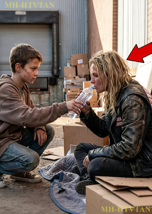 Homeless Boy Helped a Frozen Hell’s Angel Wife — Next Day 4,000 Riders Showed Up Outside.