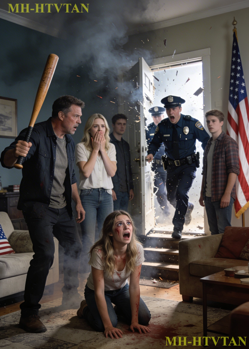 “Sell the house,” my father said, lifting a baseball bat in my grandmother’s living room while my mother begged me to think about my sister’s debts, and when the first hit dropped me to my knees and the front door burst open seconds later, the only thing that stopped everyone cold was hearing one of the officers look at me and say my rank out loud.