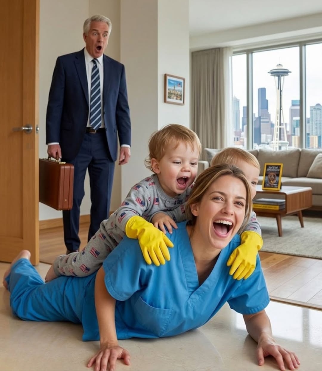 The billionaire secretly came back to see if the nanny was abusing his children… but when he opened the door, what he found left him breathless for the first time in years!