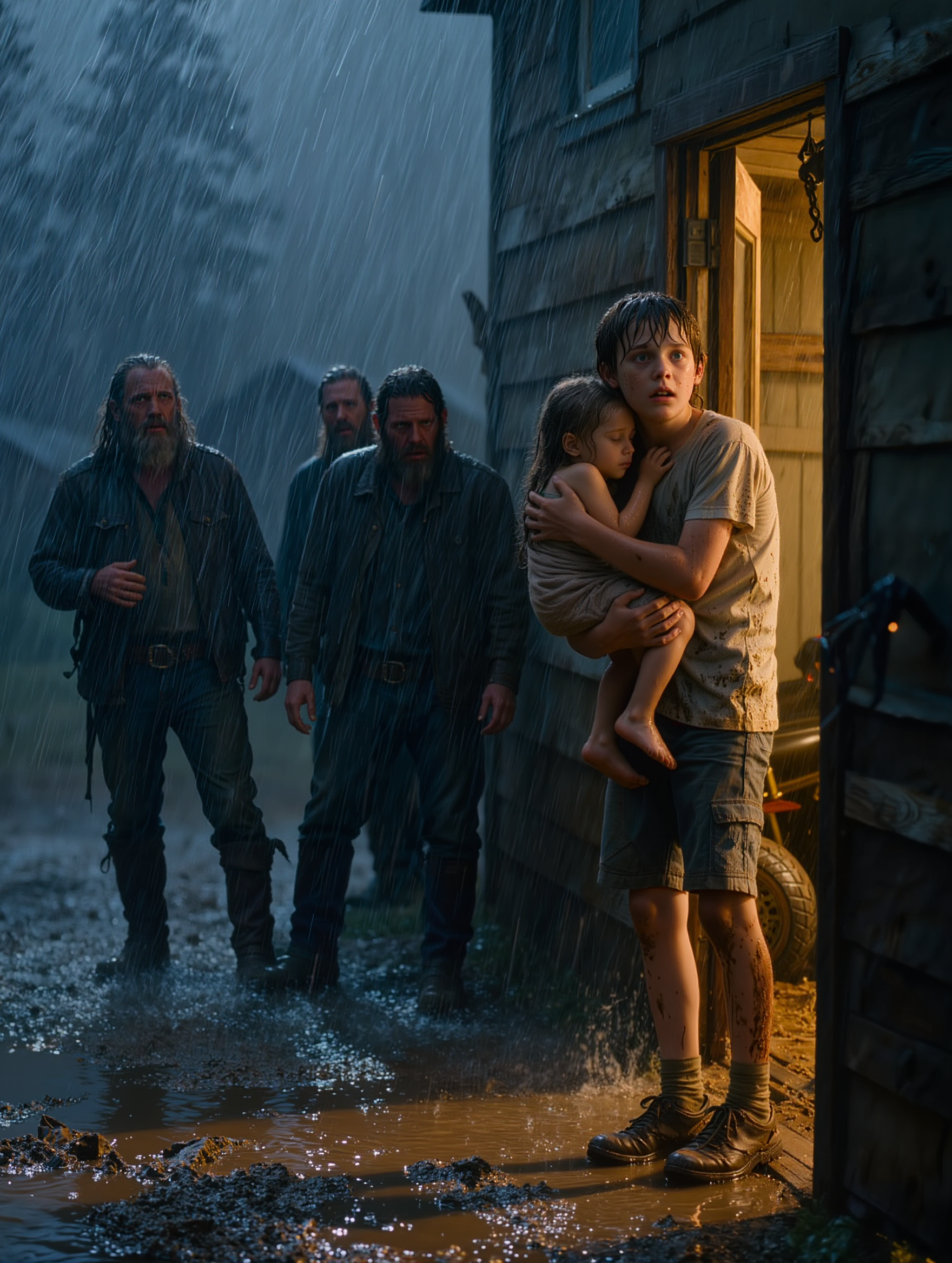 On the Night He Ran Through the Rain With His Little Sister