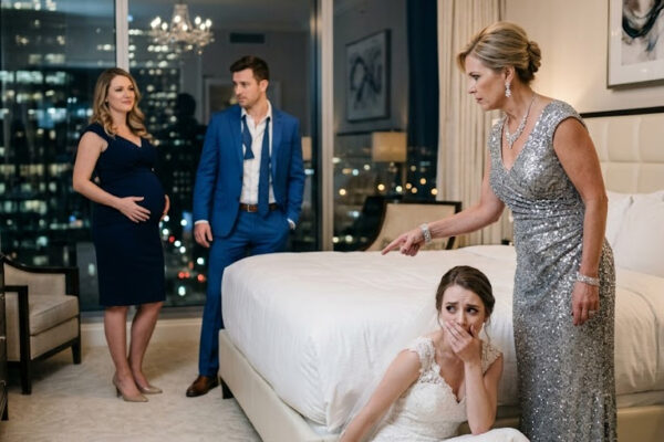 Se escondió bajo la cama en su noche de bodas para sorprender a su esposo, pero terminó escuchando a Diego, a su suegra y a la amante embarazada planear cómo quitarle el penthouse, ensuciar su nombre y hacerla parecer loca después de firmar el acta; lo que ellos no sabían era que Mariana grabó cada palabra y que la “pobrecita” sin futuro era en realidad la hija de un magnate inmobiliario con pruebas listas para destruir su mentira.