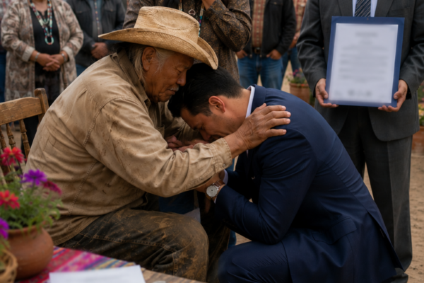 Un campesino pobre salvó a un bebé abandonado entre basura durante una tormenta y lo crió como hijo, soportando burlas, hambre y deudas; pero 25 años después, aquel joven regresó convertido en un hombre poderoso para defender al padre que lo rescató, revelar que el hacendado que los humillaba era su propio abuelo y sacar a la luz el secreto familiar que durante décadas intentó borrar su existencia.
