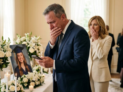 Durante la misa por la hija que creía muerta desde hacía 2 años, un empresario recibió un mensaje imposible: “Papá, mañana me gradúo”; pero cuando su esposa intentó quitarle el celular, entendió que aquel ataúd cerrado, la pulsera desaparecida y el silencio de su familia escondían una verdad capaz de devolverle a su hija y dejar al descubierto a quienes habían usado su nombre para borrar otra vida.
